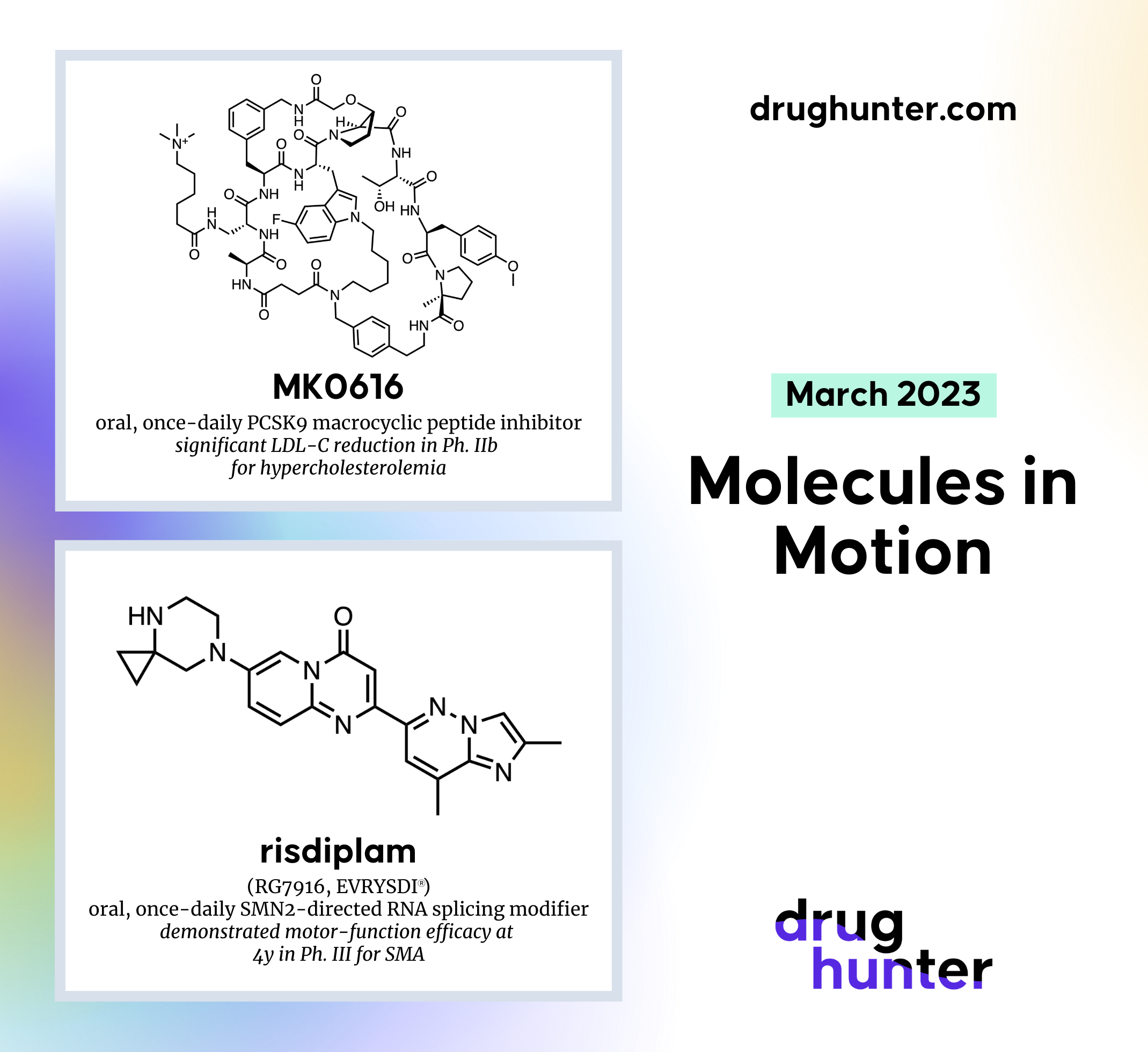 molecules in motion, march 2023, MK0616, risdiplam|||||||||||