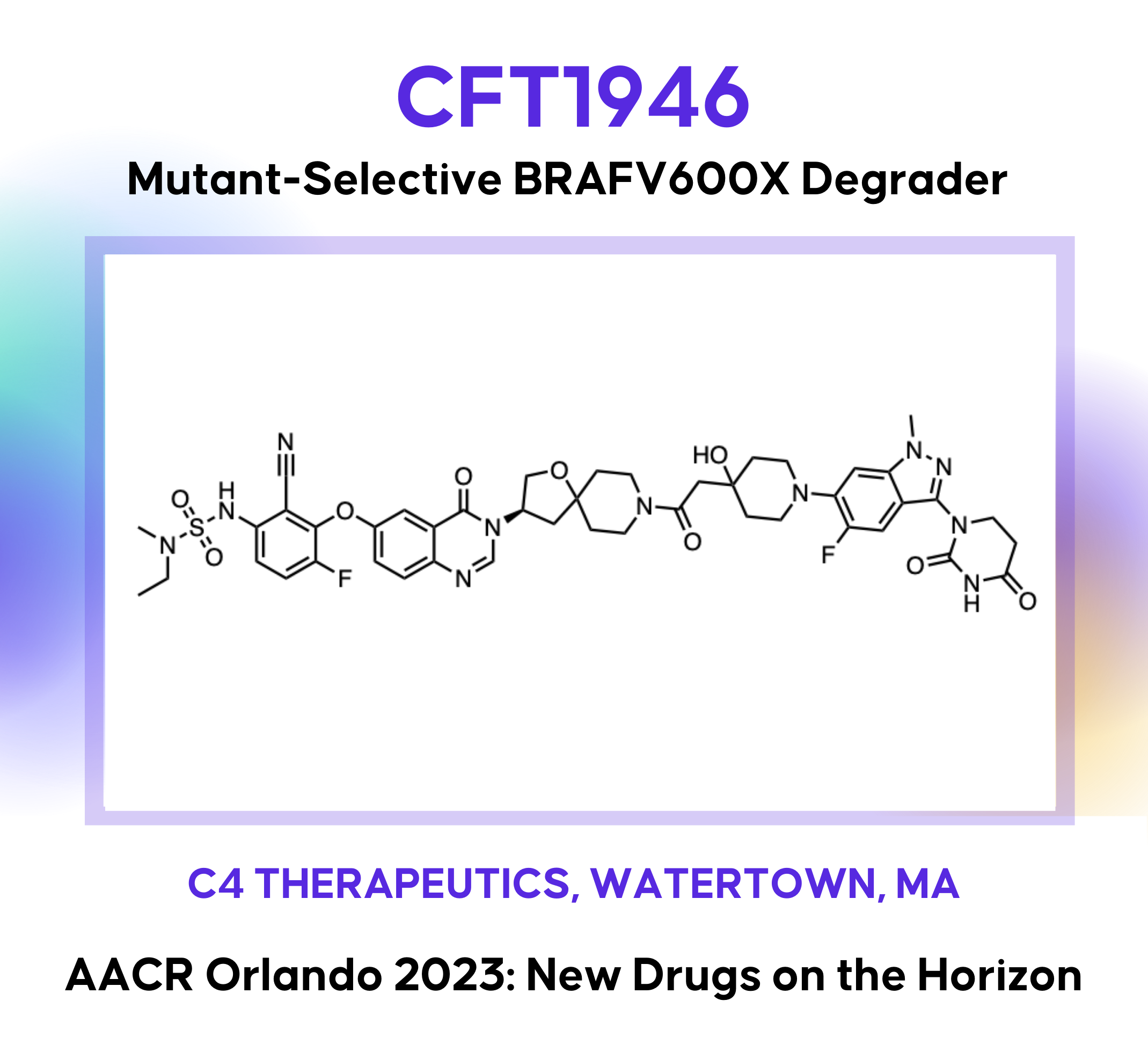 CRBN-Based Oral Mutant-Selective BRAFV600X Degrader, CFT1946 Chemical Structure