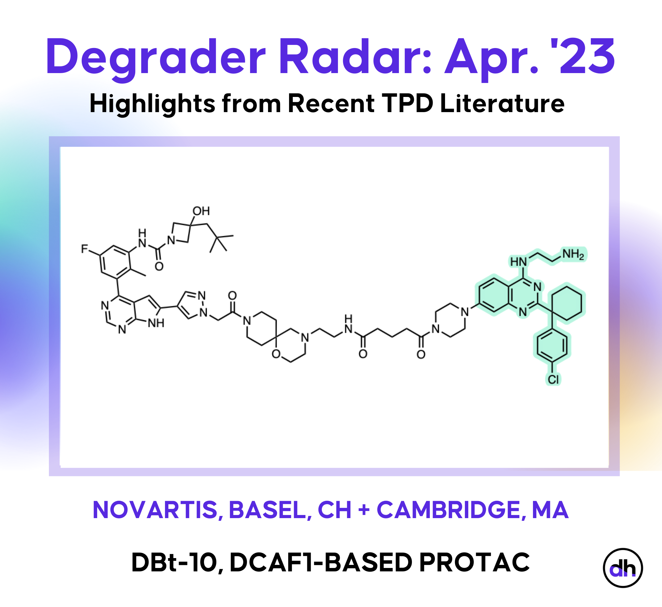 Degrader Radar Novartis DBt-10 chemical structure, DCAF1-based degrader|||||