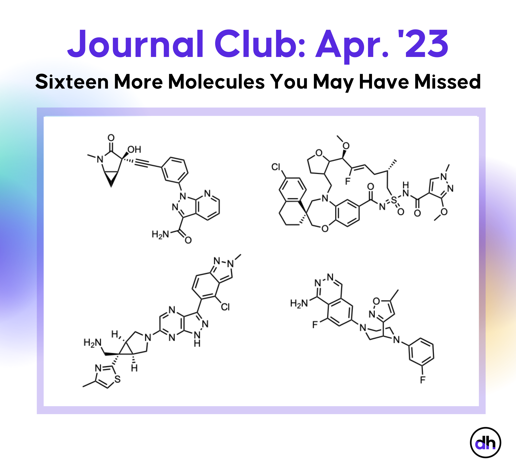 Journal Club 16 More Molecules - April 2023. Sixteen more molecules you may have missed.||NIK GNE chemical structure|Compound 25 chemical structure|