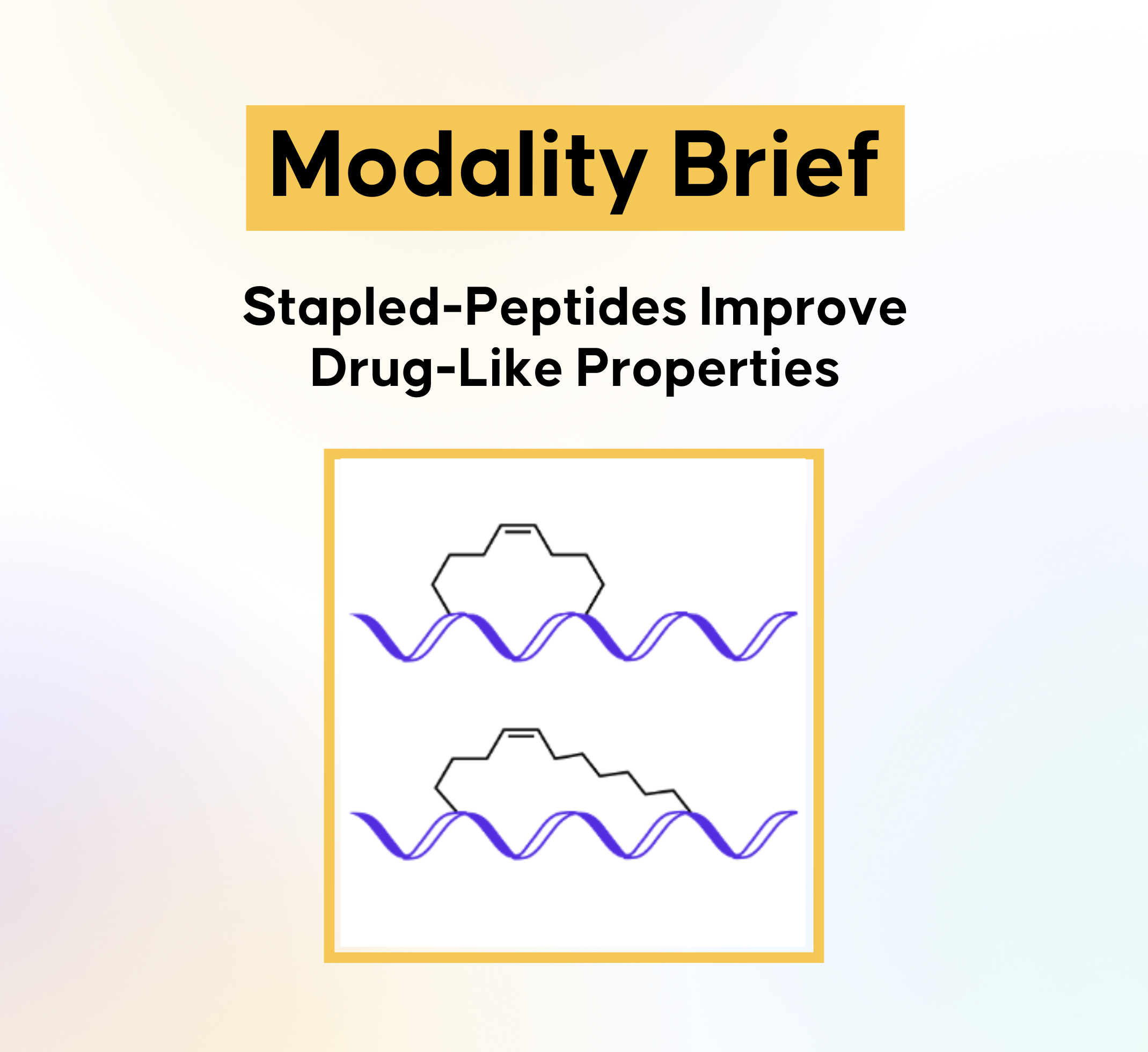 Stapled-Peptides: An Innovative Approach to Improve Drug-Like ...