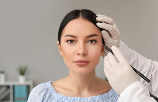 woman cosmetic consult
