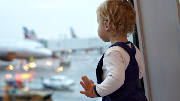 Image of toddler at airport