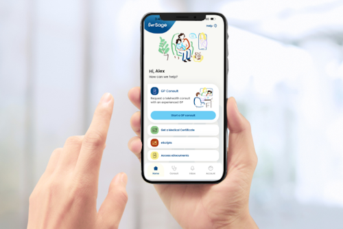 Person using Our Sage app