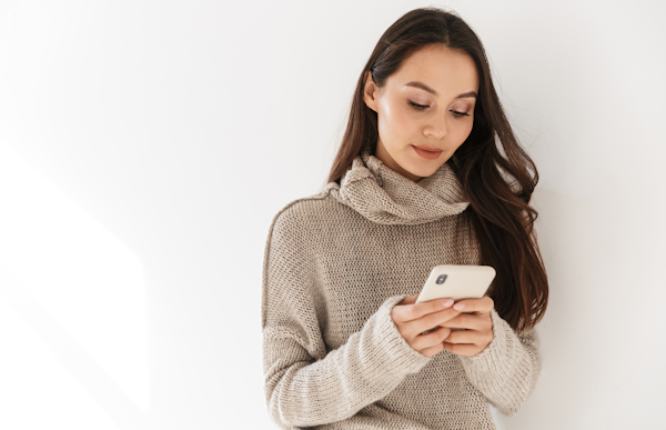 woman with mobile phone