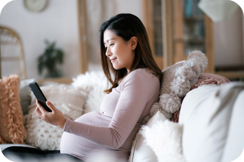 Pregnant patient with app