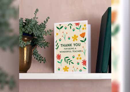 What to write in a thank you teacher card