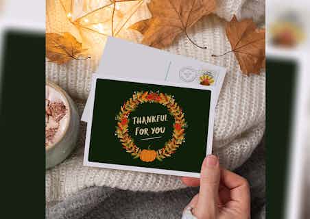 How to write a professional Thanksgiving card