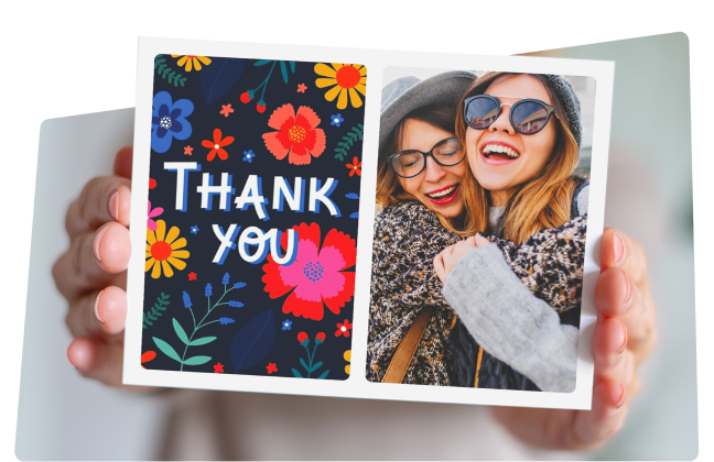 Send personalized cards instantly to your loves ones.