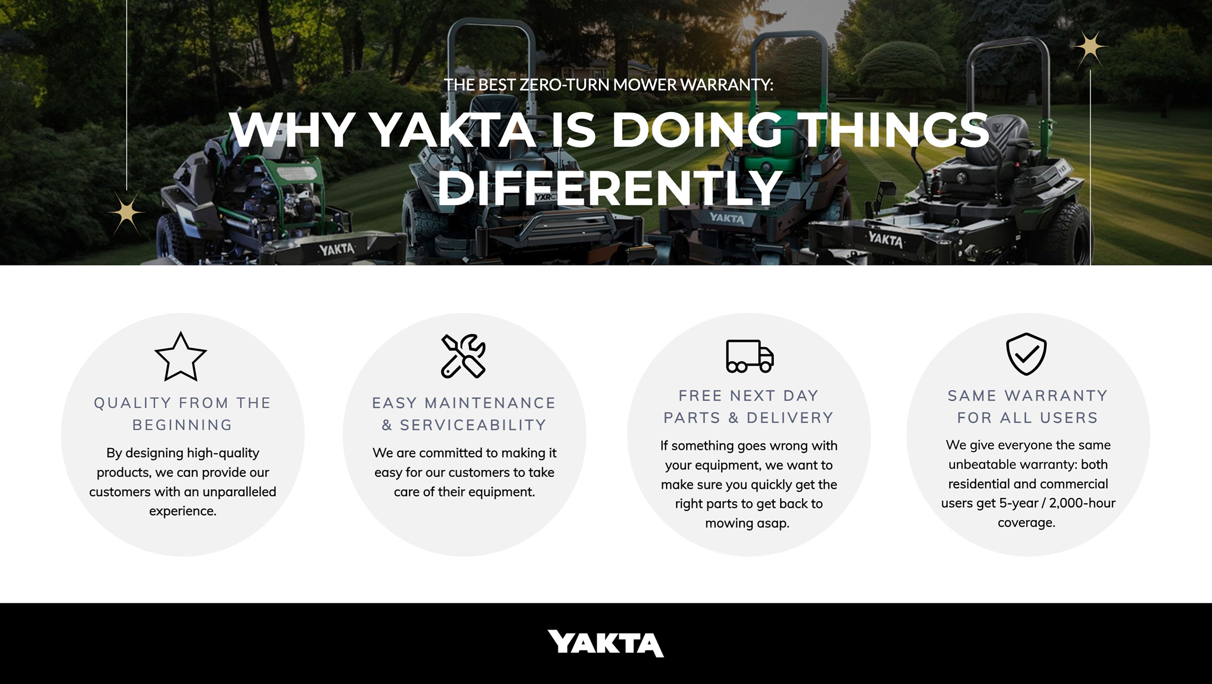 Yakta best zero turn mower warranty