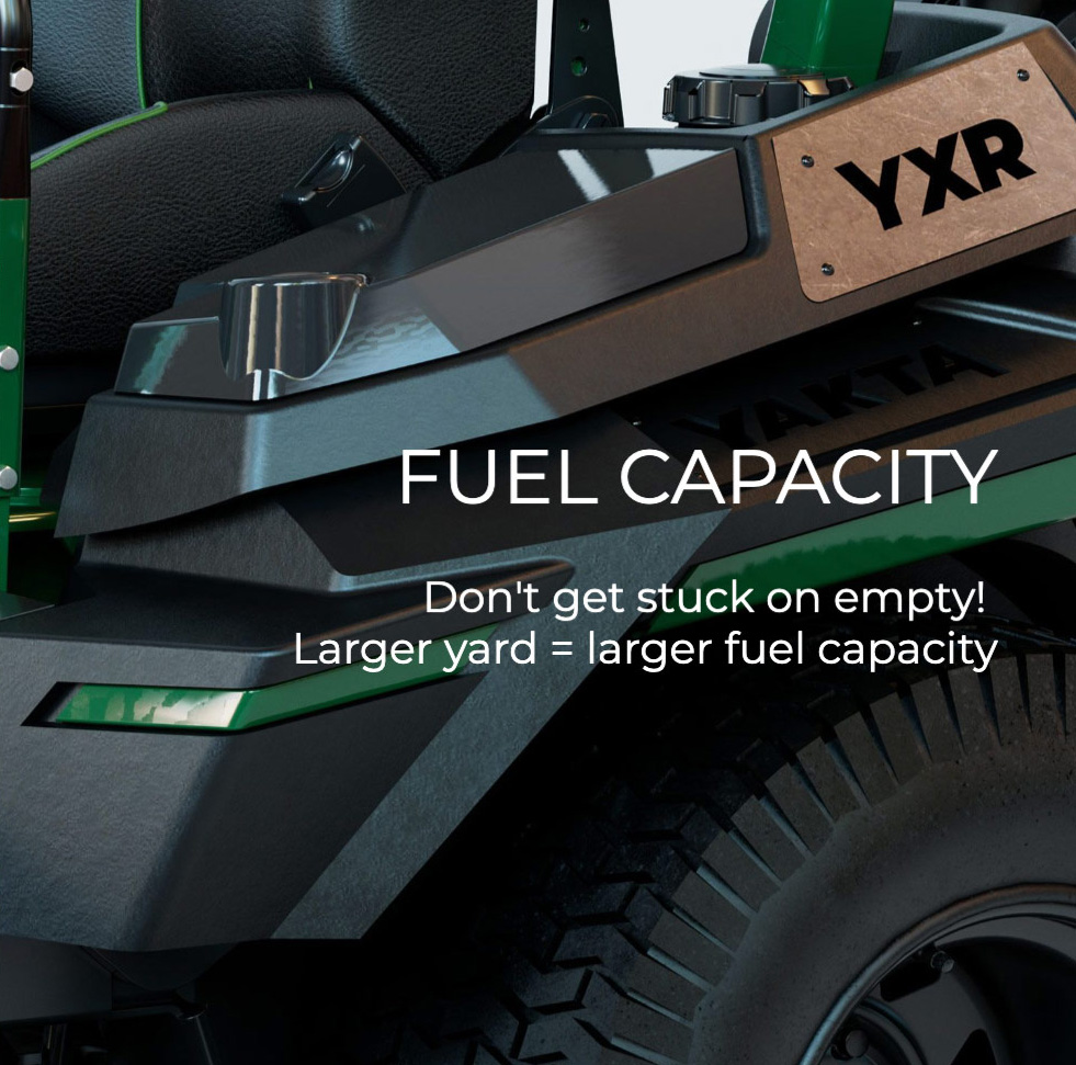 Zero-turn mower fuel capacity