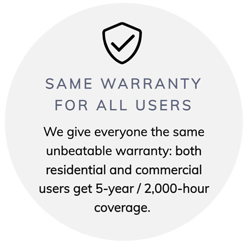 Commercial and residential zero-turn mower warranty