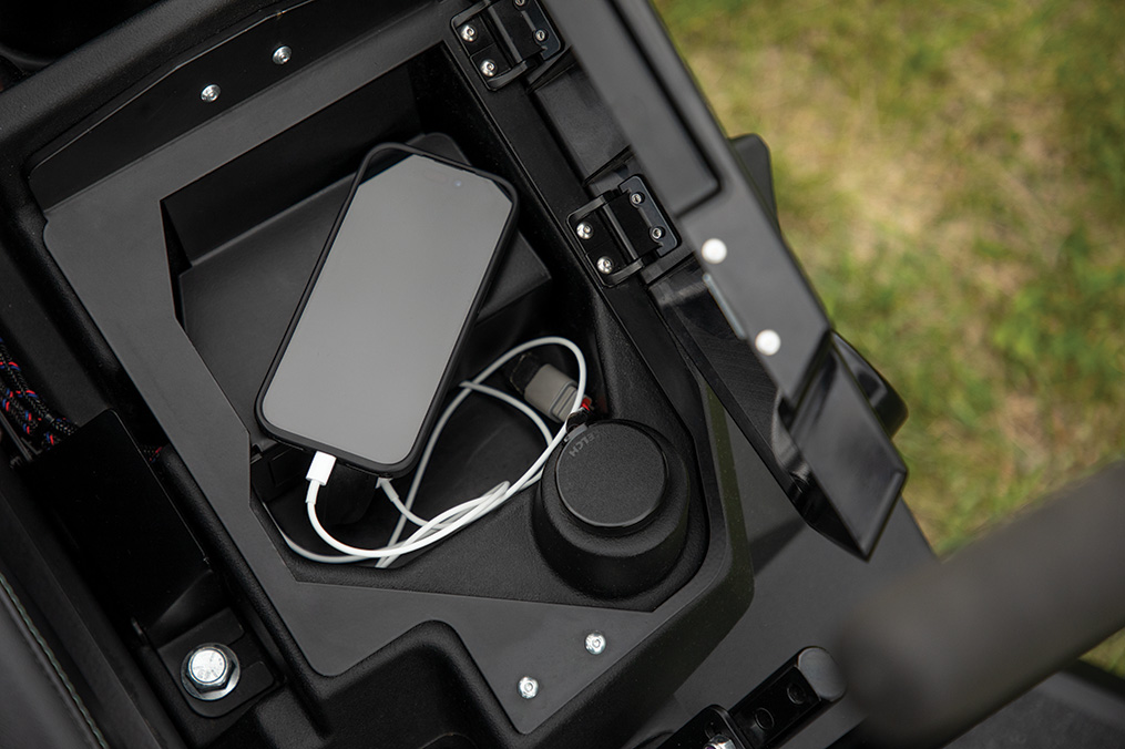 YXR 710 charging & covered storage