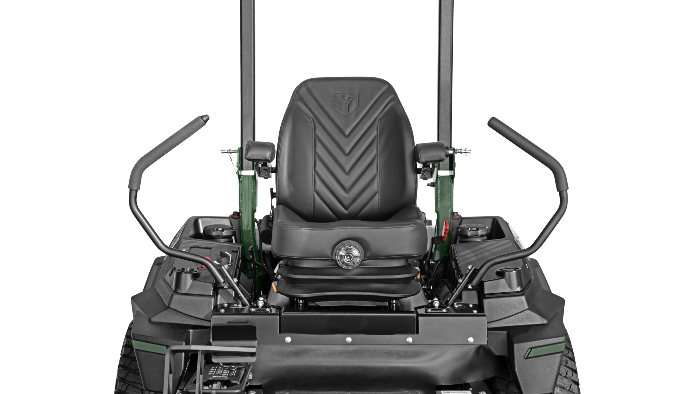 commercial zero-turn mower suspension platform and seat