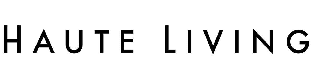 Haute Living text on white background