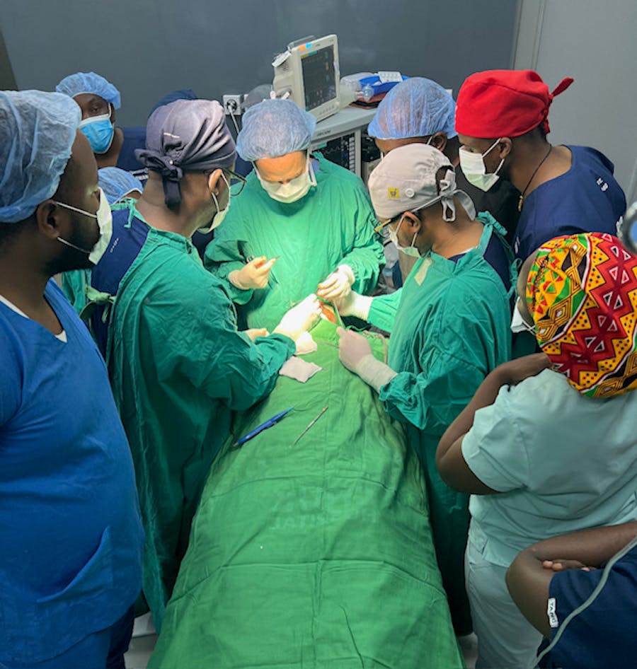 Doctors performing Surgery