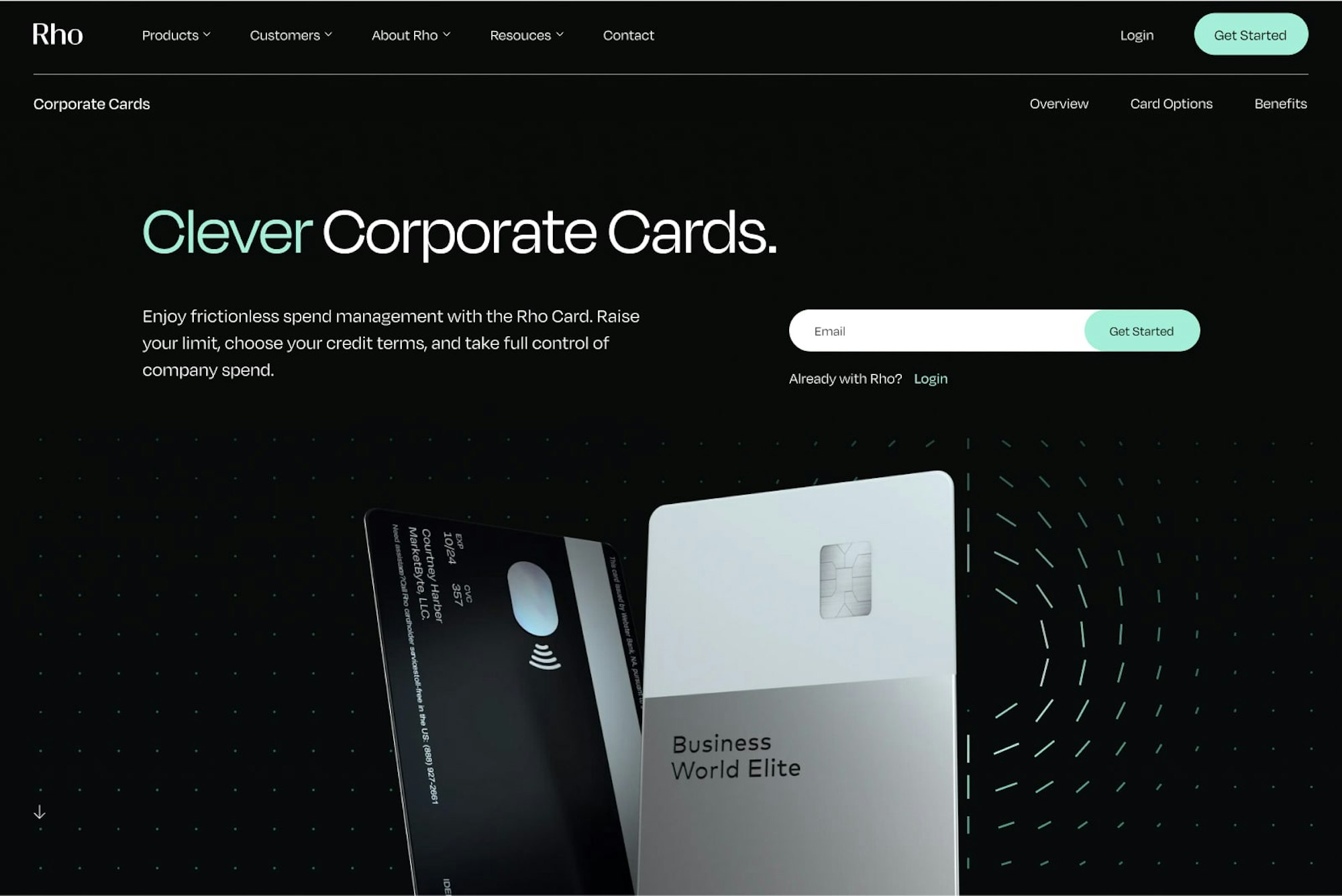 Screenshot of a Modern Credit Card Company Website Design - Featuring Easy Navigation and Secure Transactions