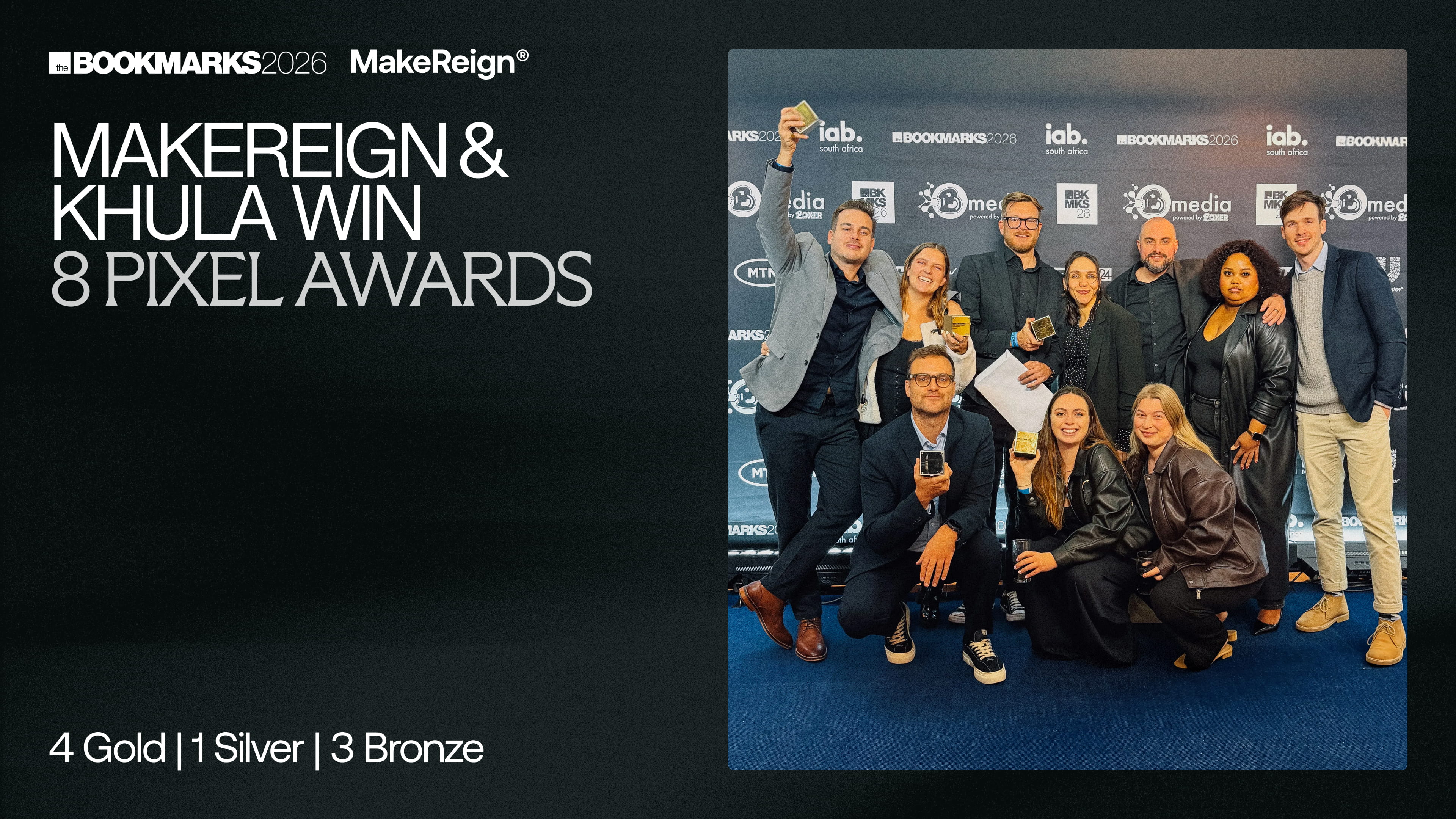 MakeReign and Khula win 8 Pixels at the 2026 Bookmark Awards