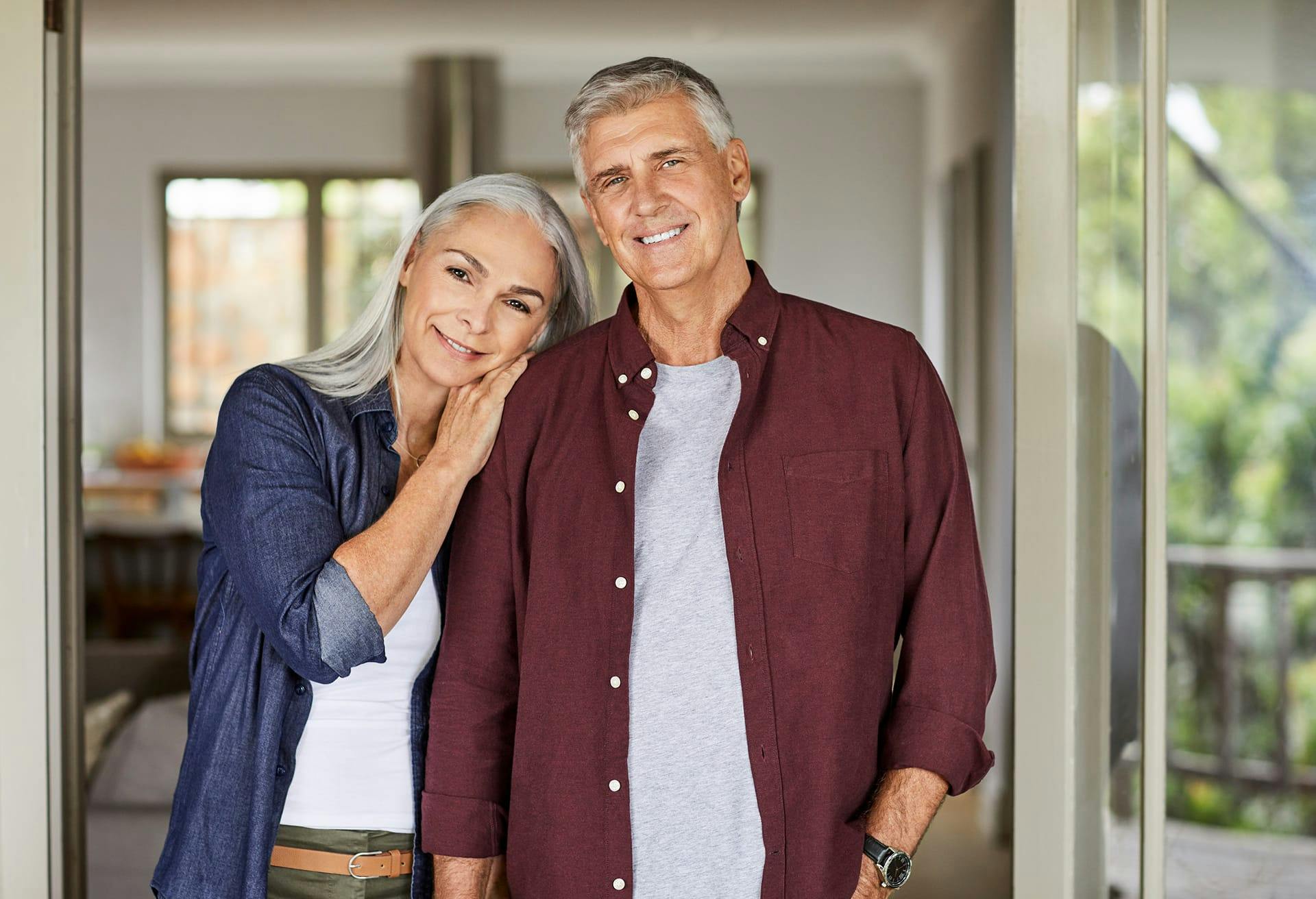 Man and woman in a house