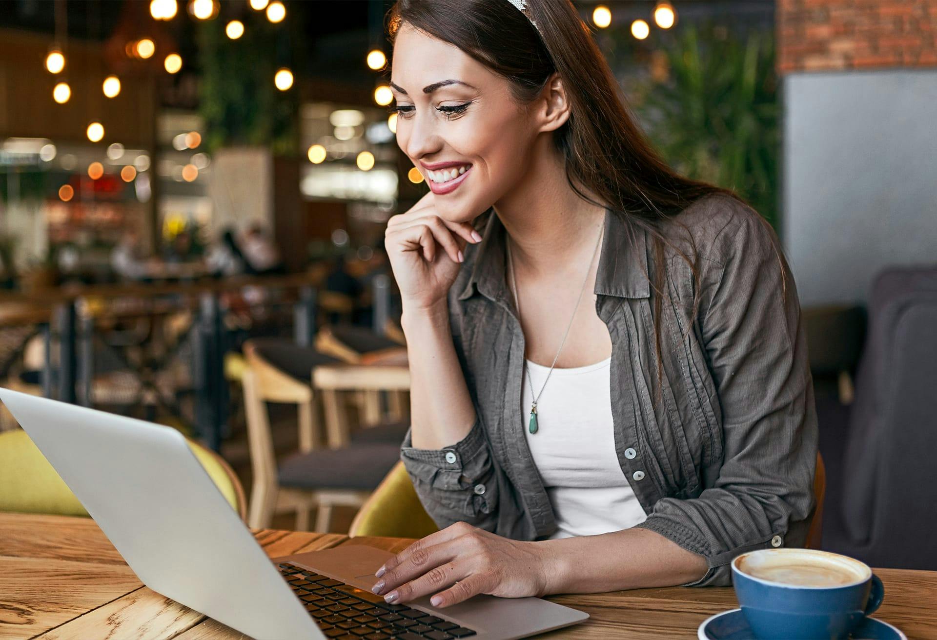 Woman on a laptop