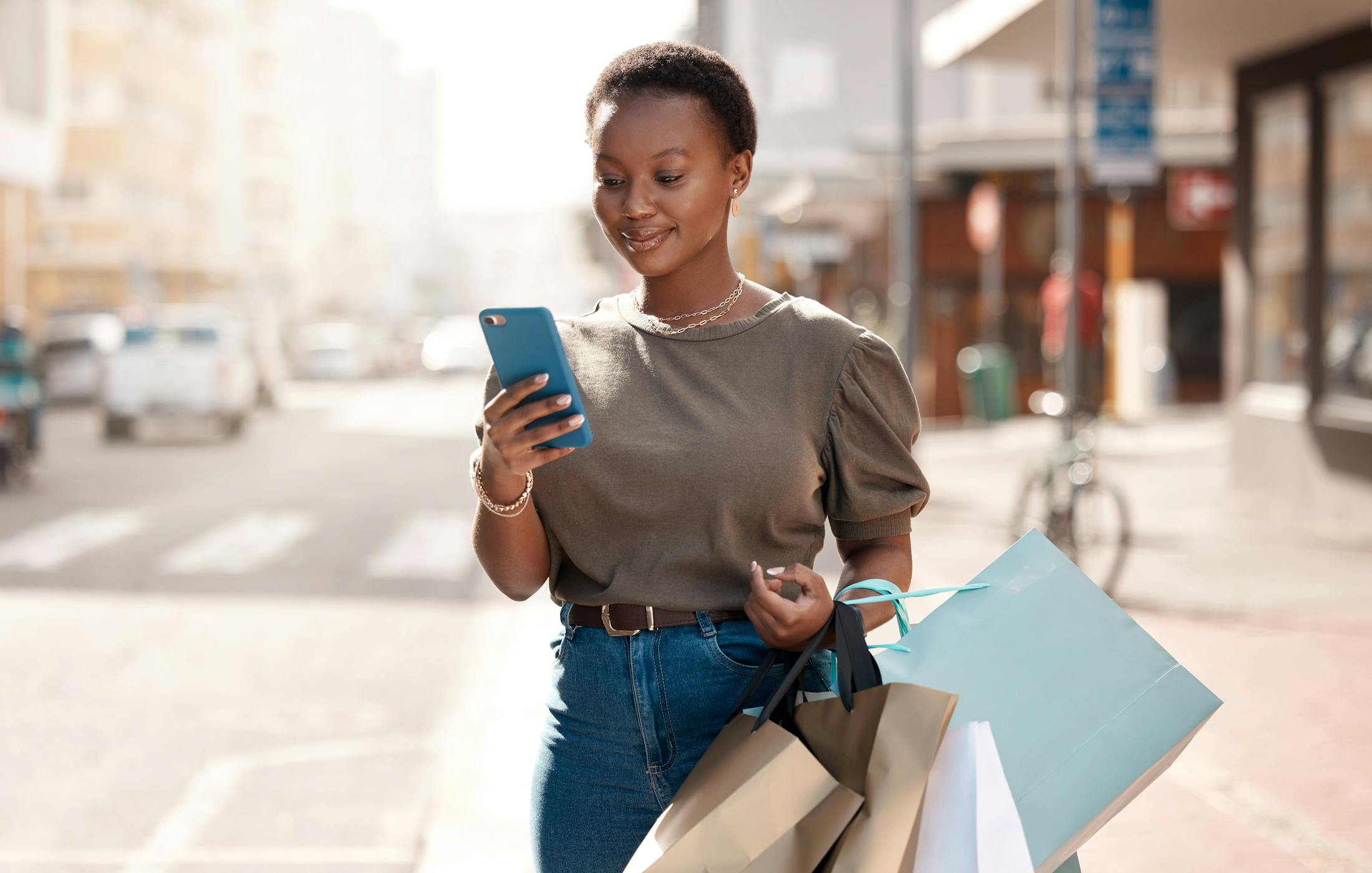 Woman on her phone