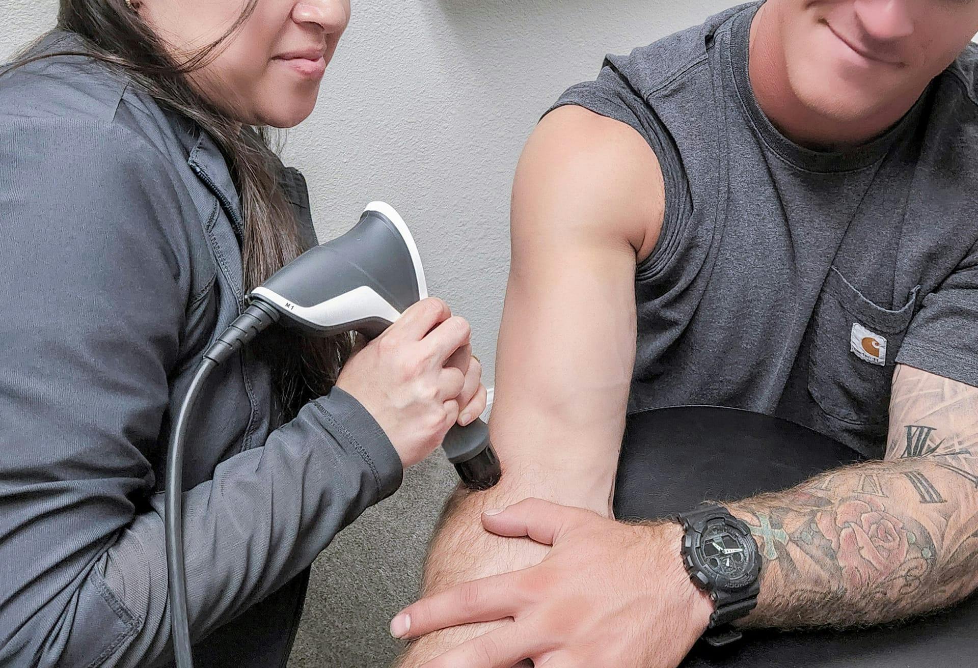 Patient being treated
