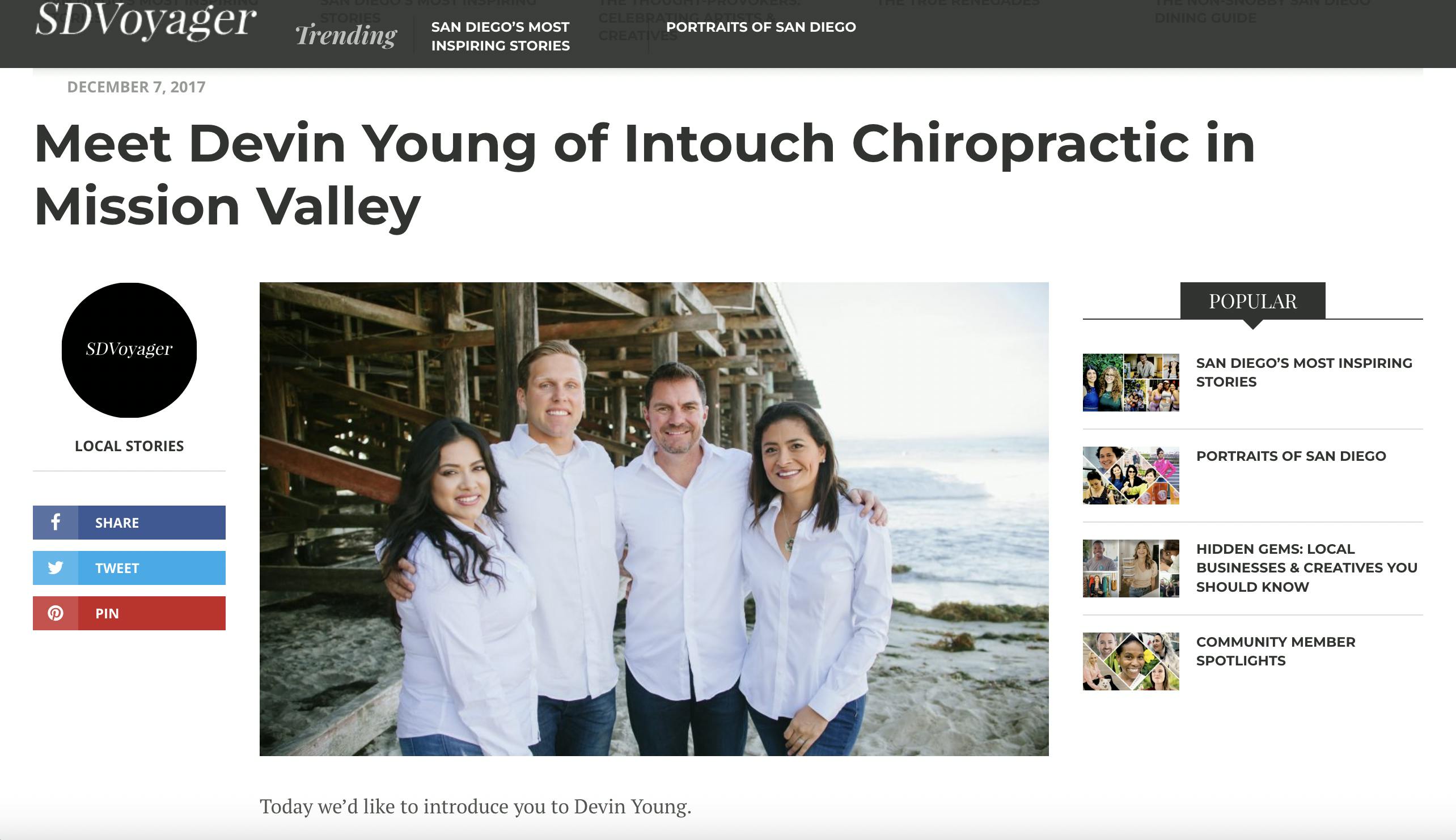 Meet Devin Young, of Intouch Chiropractic