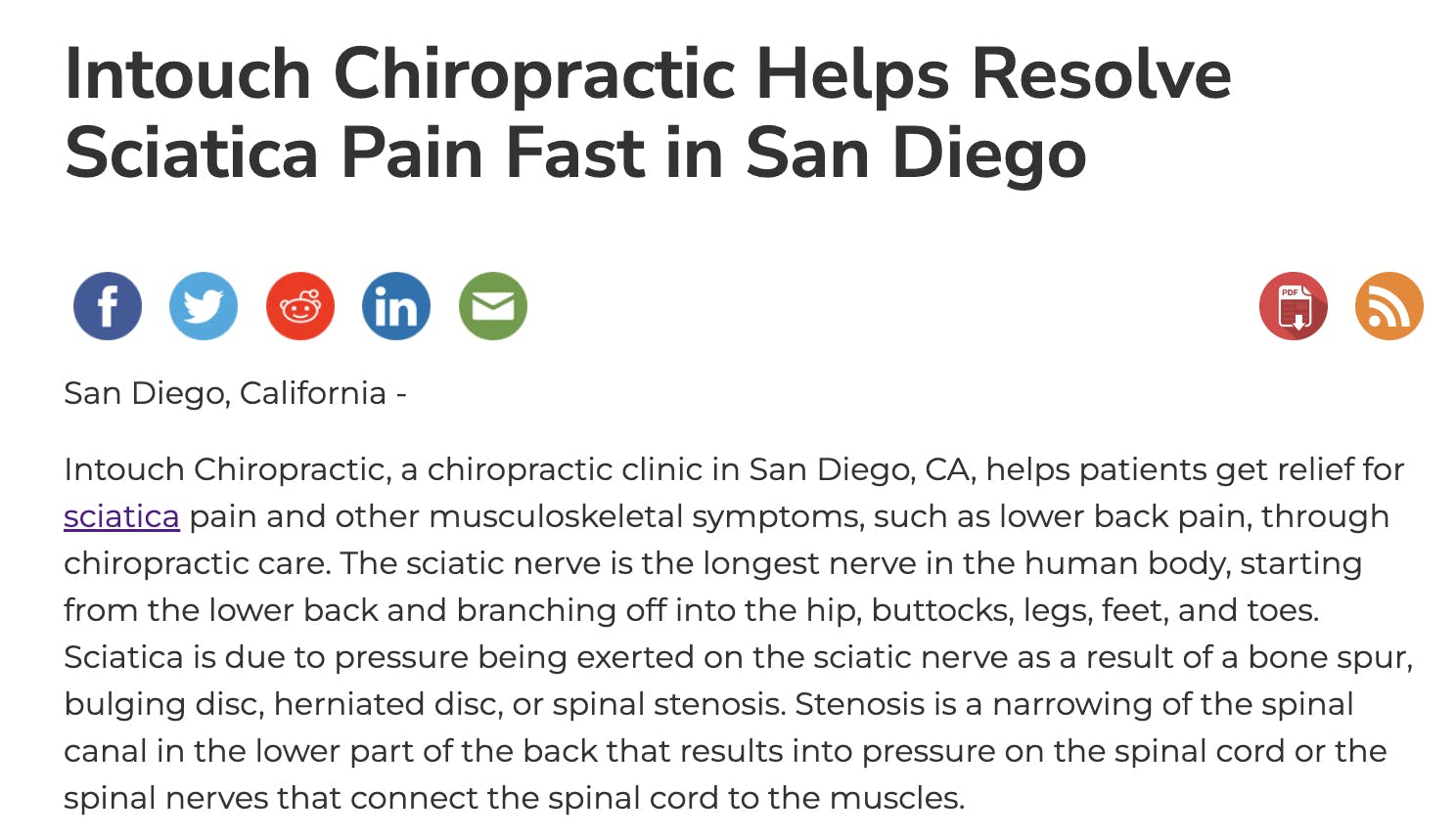 Fast Sciatica Pain Relief