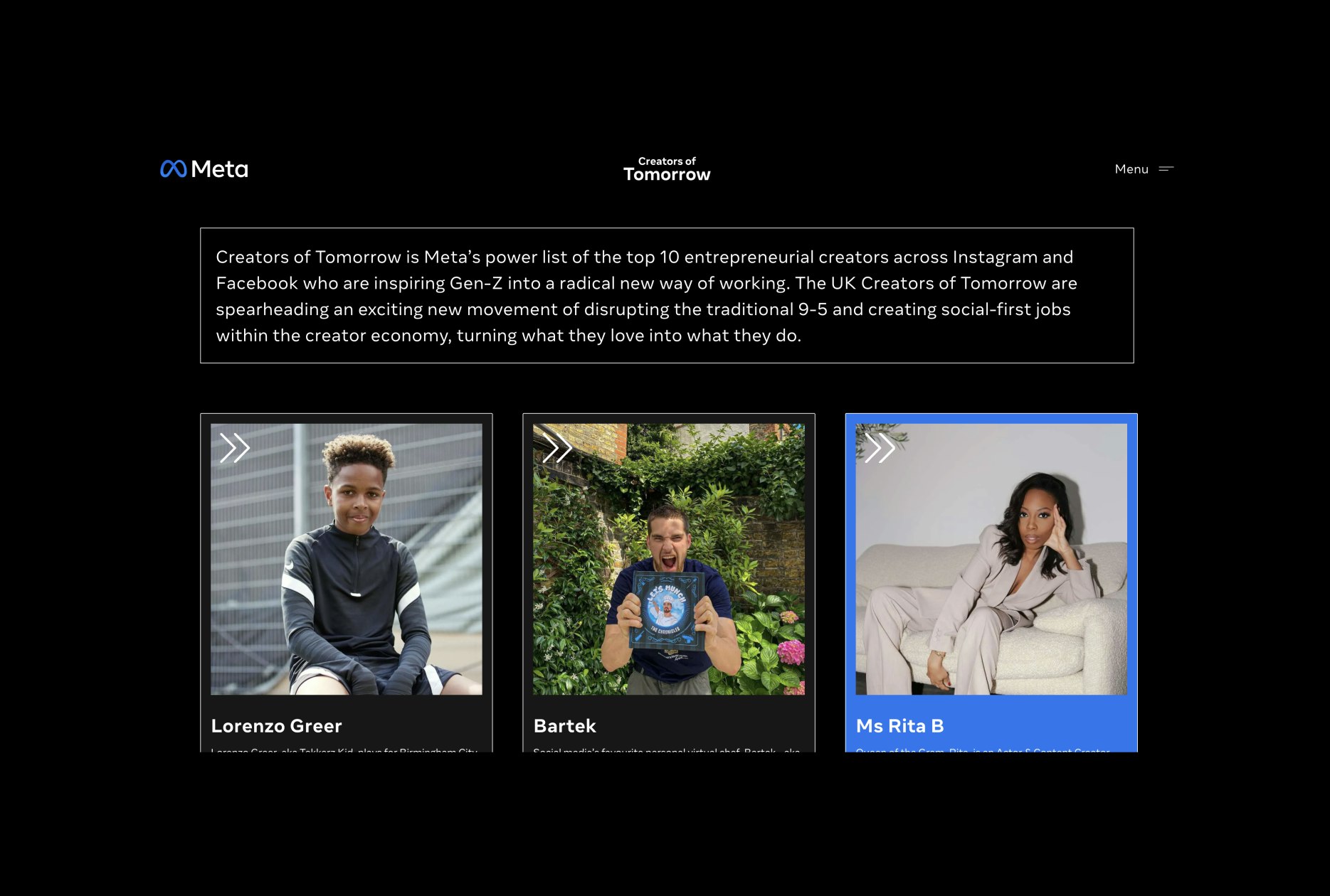 Cover Image for Meta: Creators of Tomorrow