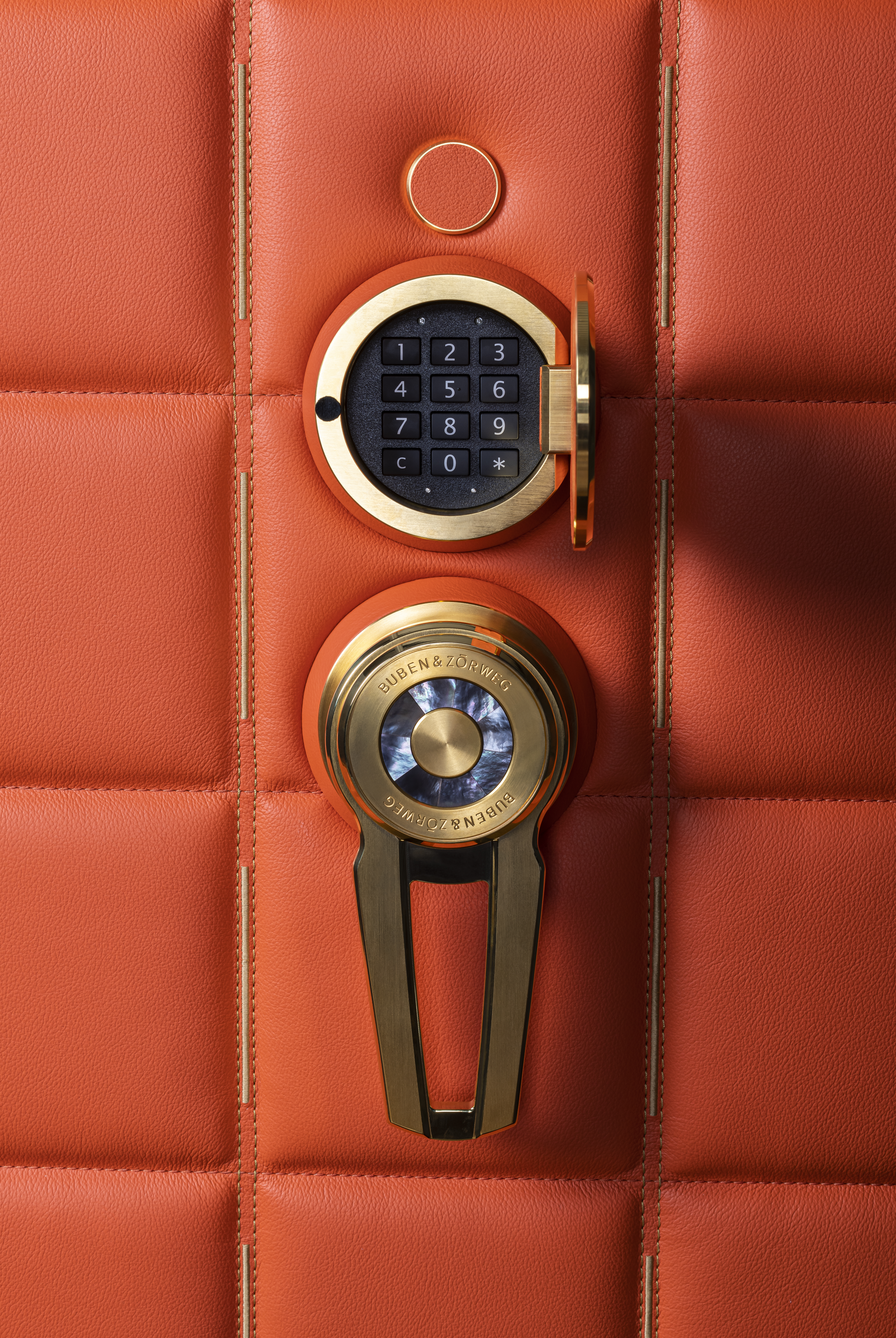 Orange Leather Edition of the ORION High-Security Safe — BUBEN&ZORWEG