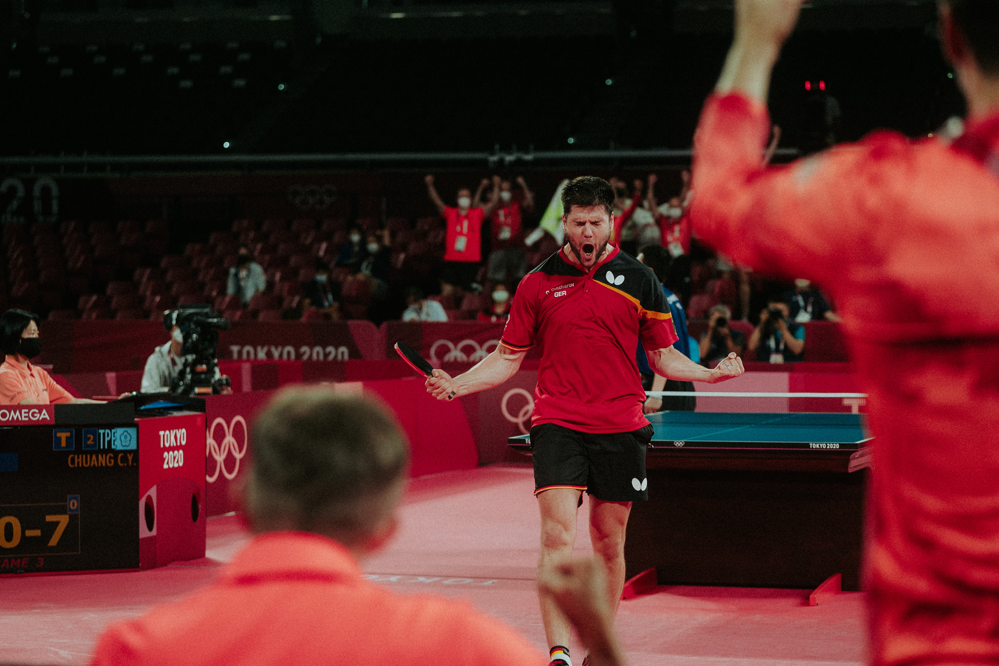 Dima Ovtcharov Celebrates at the Tokyo 2020 Olympic Games — BUBEN&ZORWEG