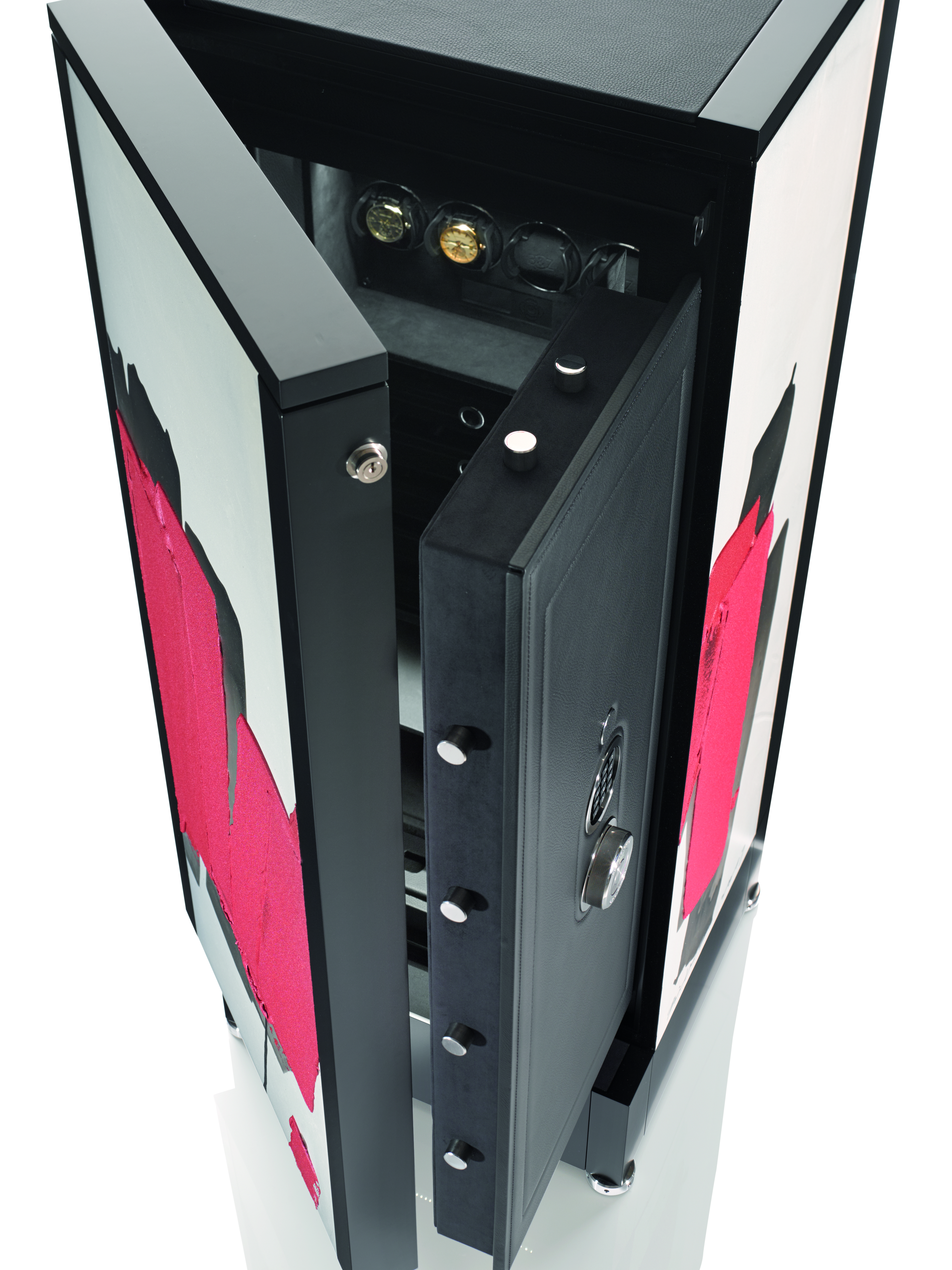 Collector Hochsicherheitstresor - Abstrakte rote Tafel, offene Ansicht — BUBEN&ZORWEG