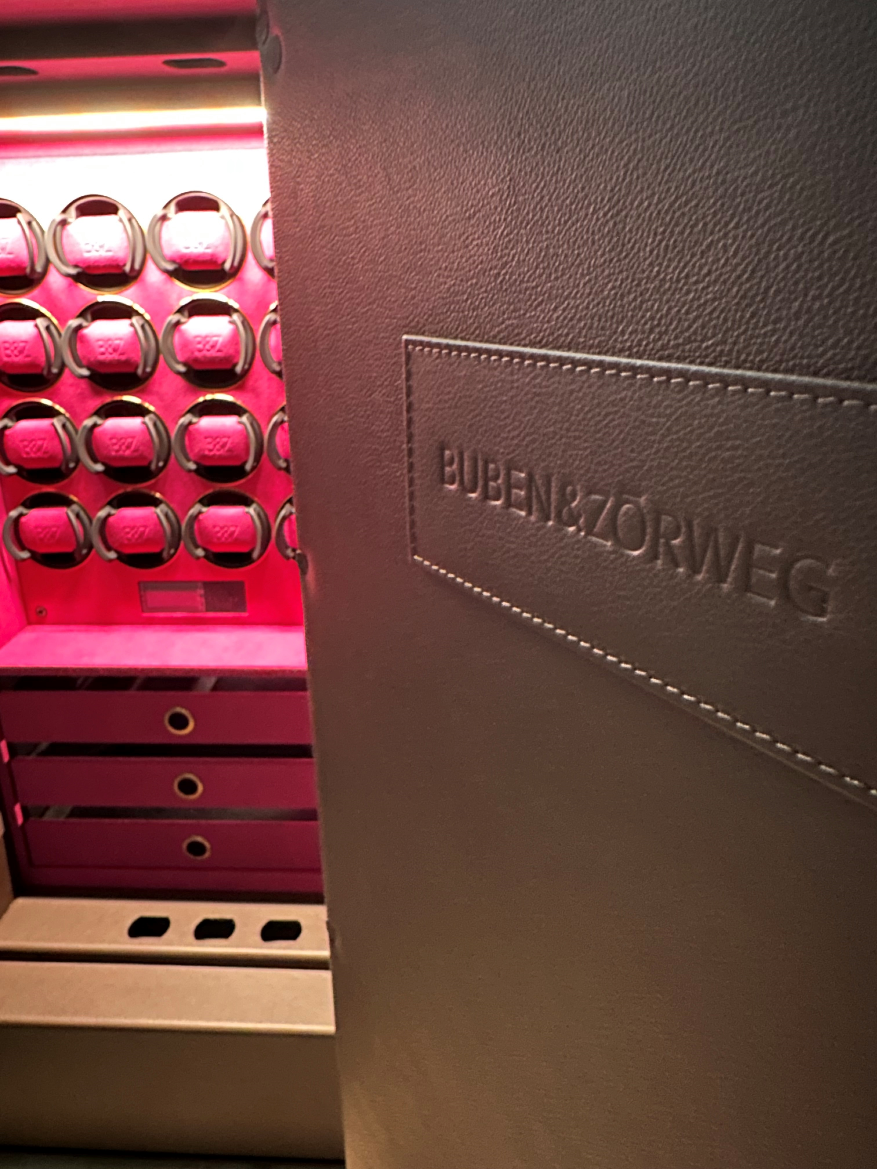 Inside View of the ORION High-Security Safe with Watch Winders — BUBEN&ZORWEG