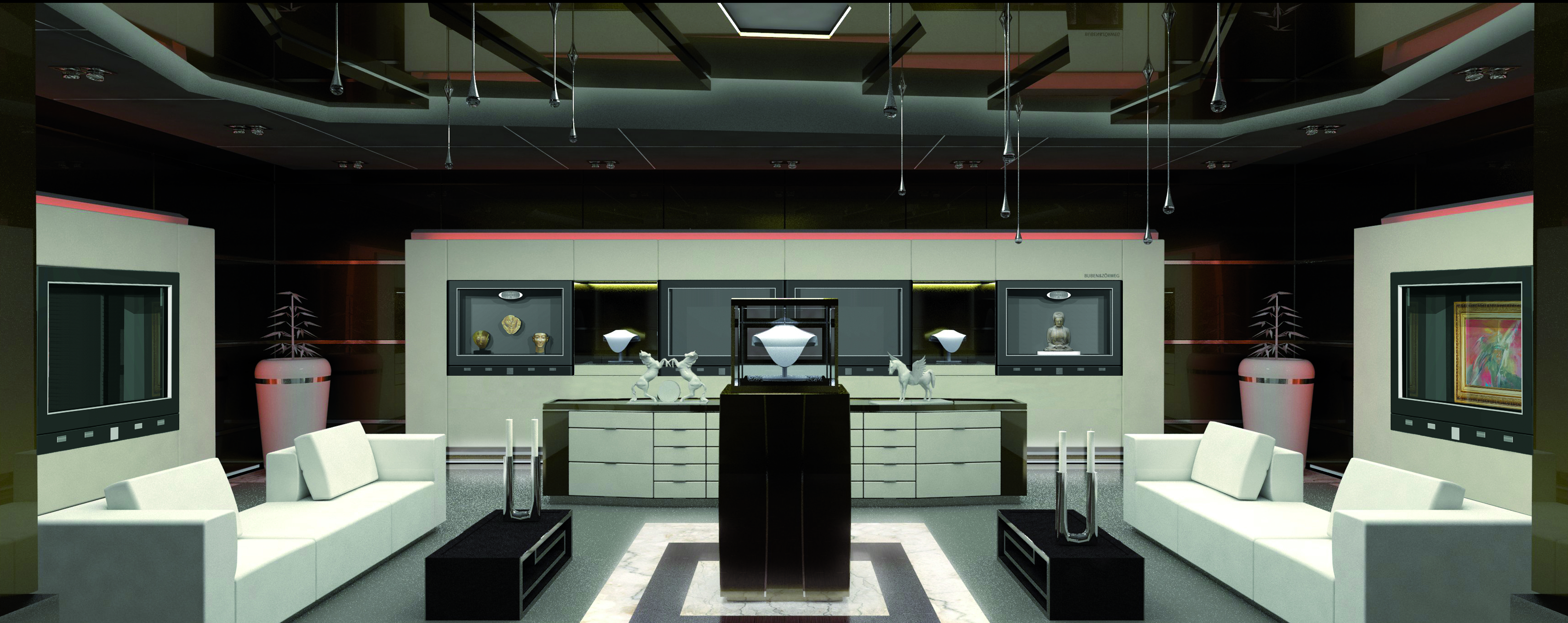 Luxuriöses Interieur mit privatem Museum und Hochsicherheitssafe — BUBEN&ZORWEG