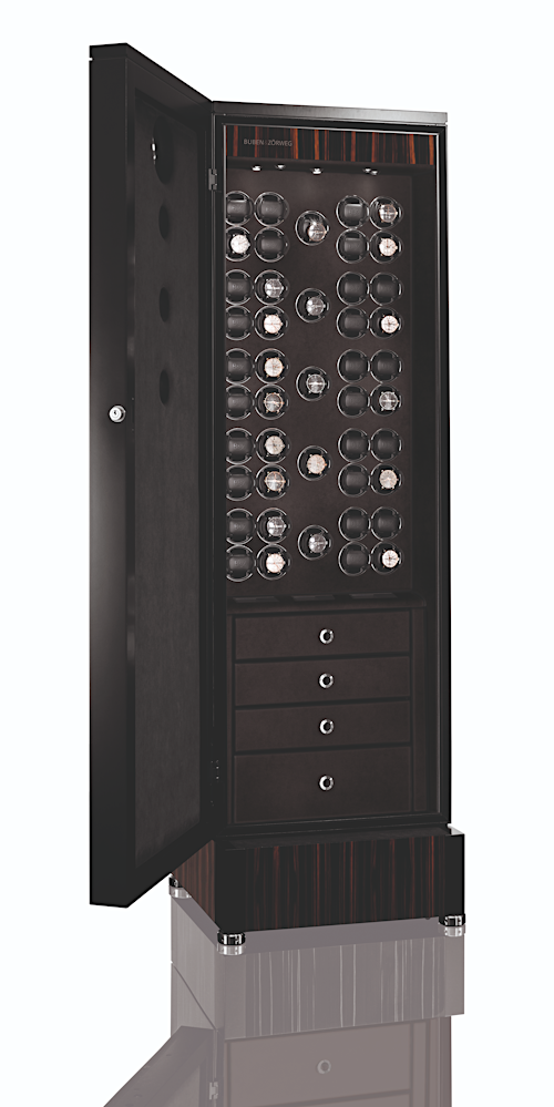 Collector High-Security Safe Open View with 45 Time Movers in Macassar — BUBEN&ZORWEG