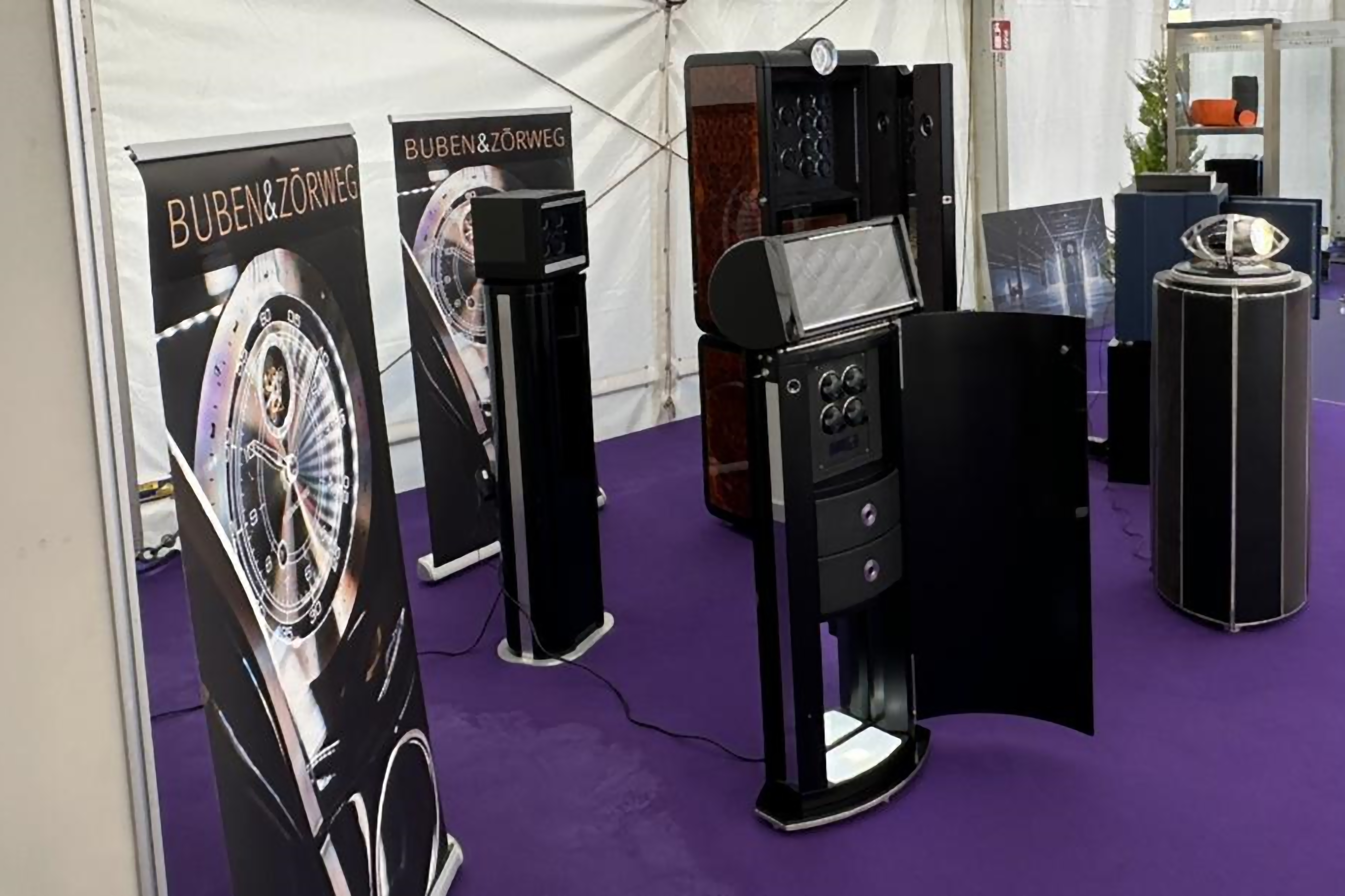BUBEN&ZORWEG display at exhibition with high security safes and watch winders — BUBEN&ZORWEG
