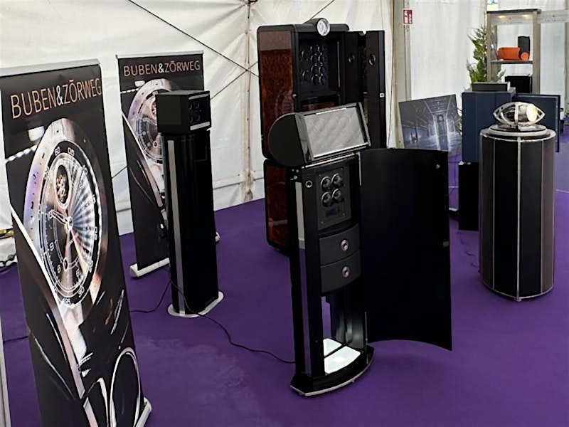 BUBEN&ZORWEG display at exhibition with high security safes and watch winders — BUBEN&ZORWEG