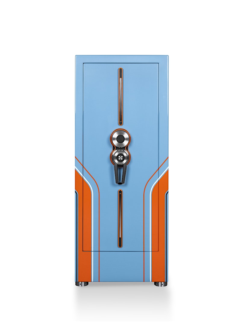 TURBO Racing Edition: vista frontal en azul tiburón y naranja velocidad — BUBEN&ZORWEG