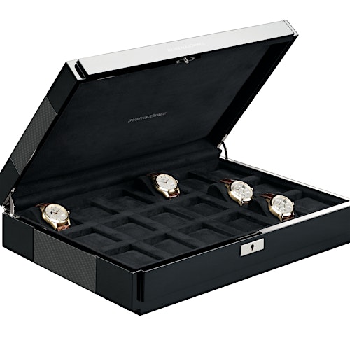 Vantage case 18 open exposed interior and watches — BUBEN&ZORWEG