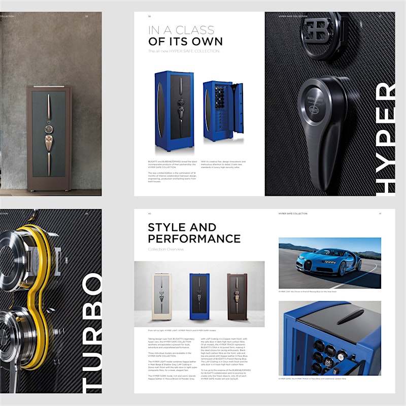 BUBEN&ZORWEG Masterpieces Catalog Pages Featuring Hyper Safe, Turbo Safe, and Style & Performance — BUBEN&ZORWEG
