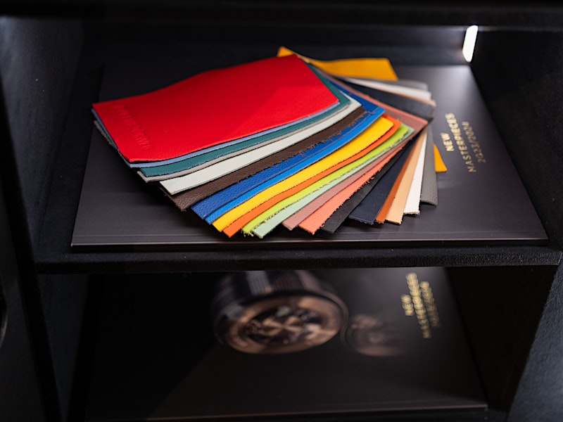 Color swatch samples displayed in a drawer — BUBEN&ZORWEG