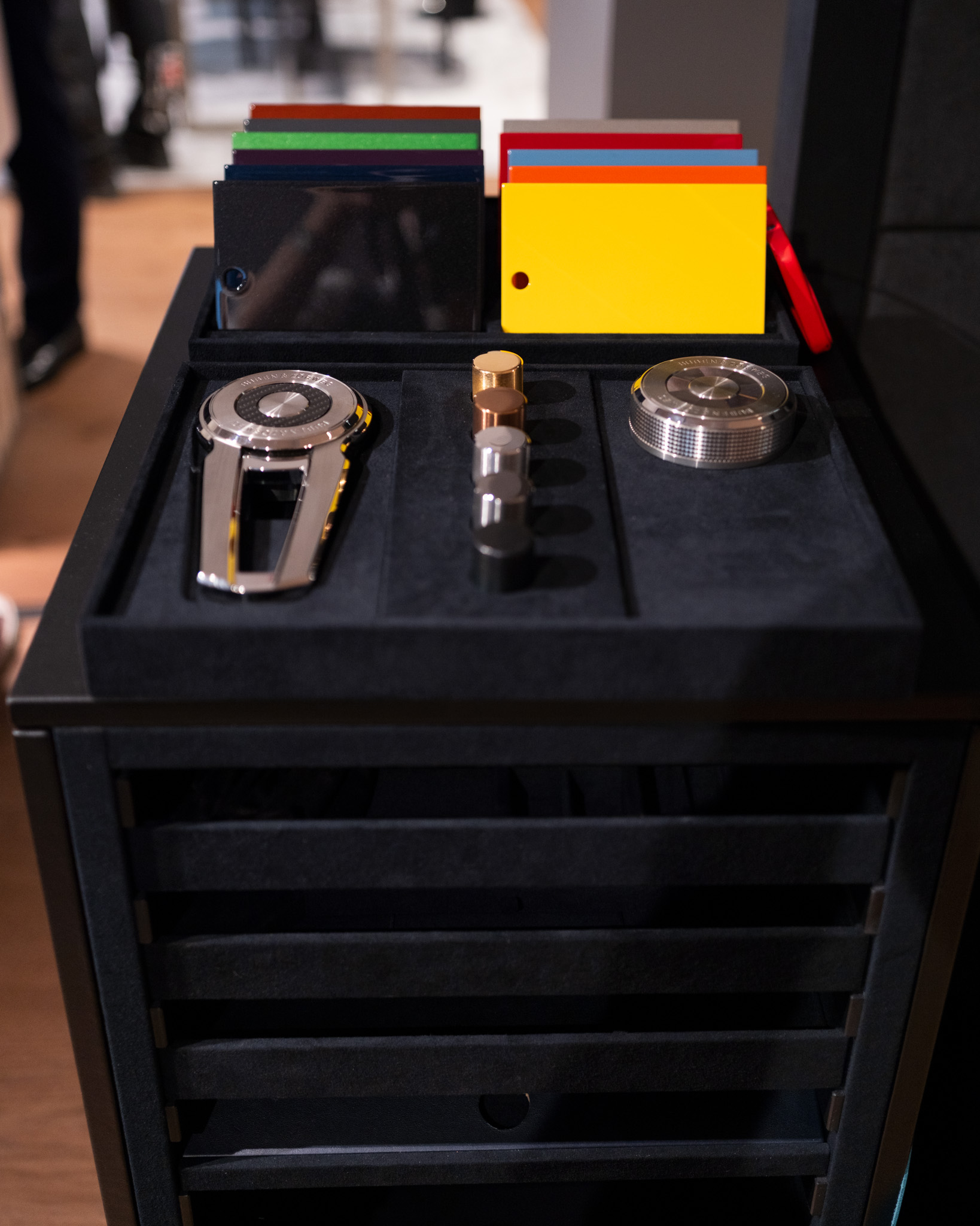Customization materials and hardware samples for luxury safes — BUBEN&ZORWEG