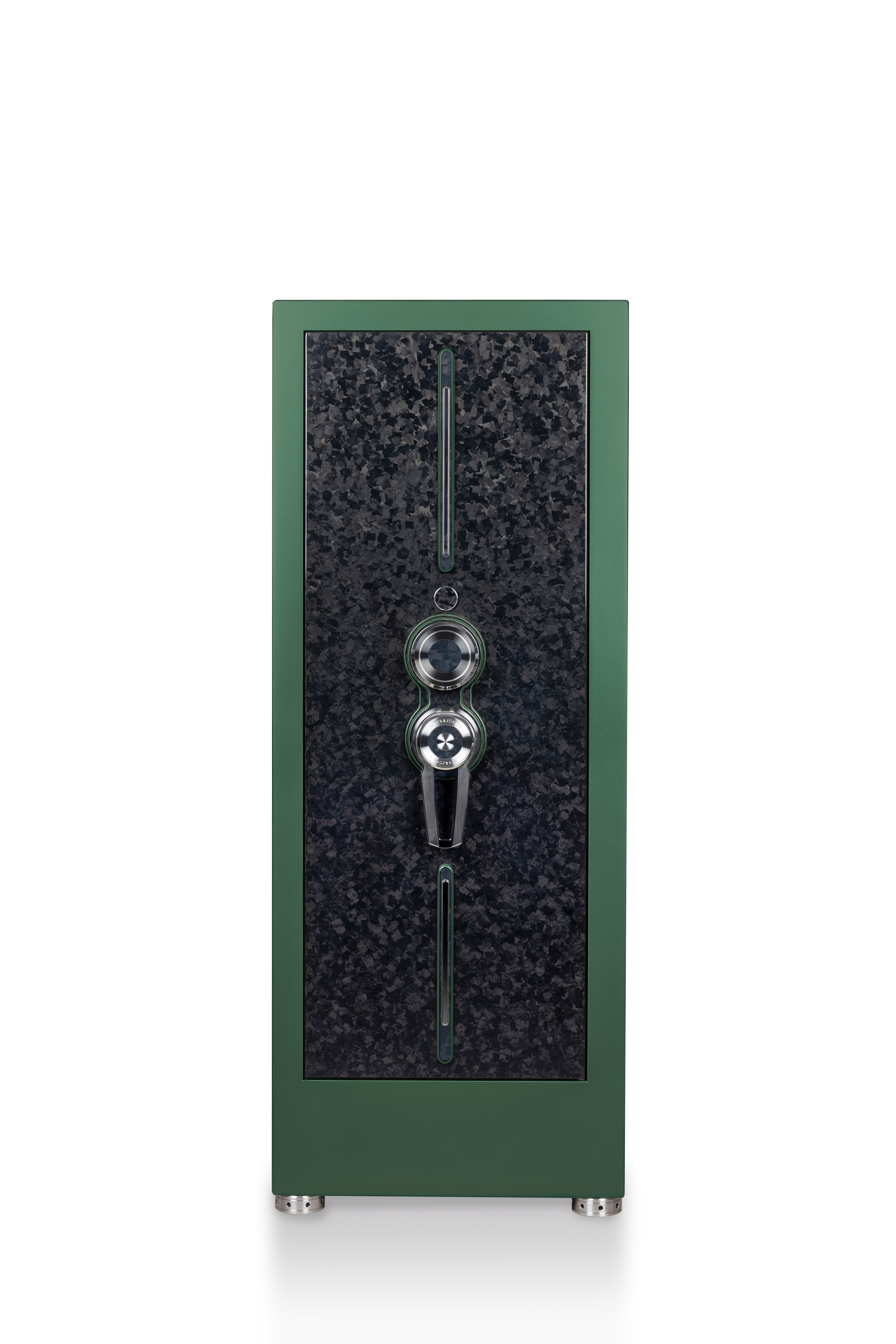 TURBO front view in Midnight Green and Forged Carbon — BUBEN&ZORWEG