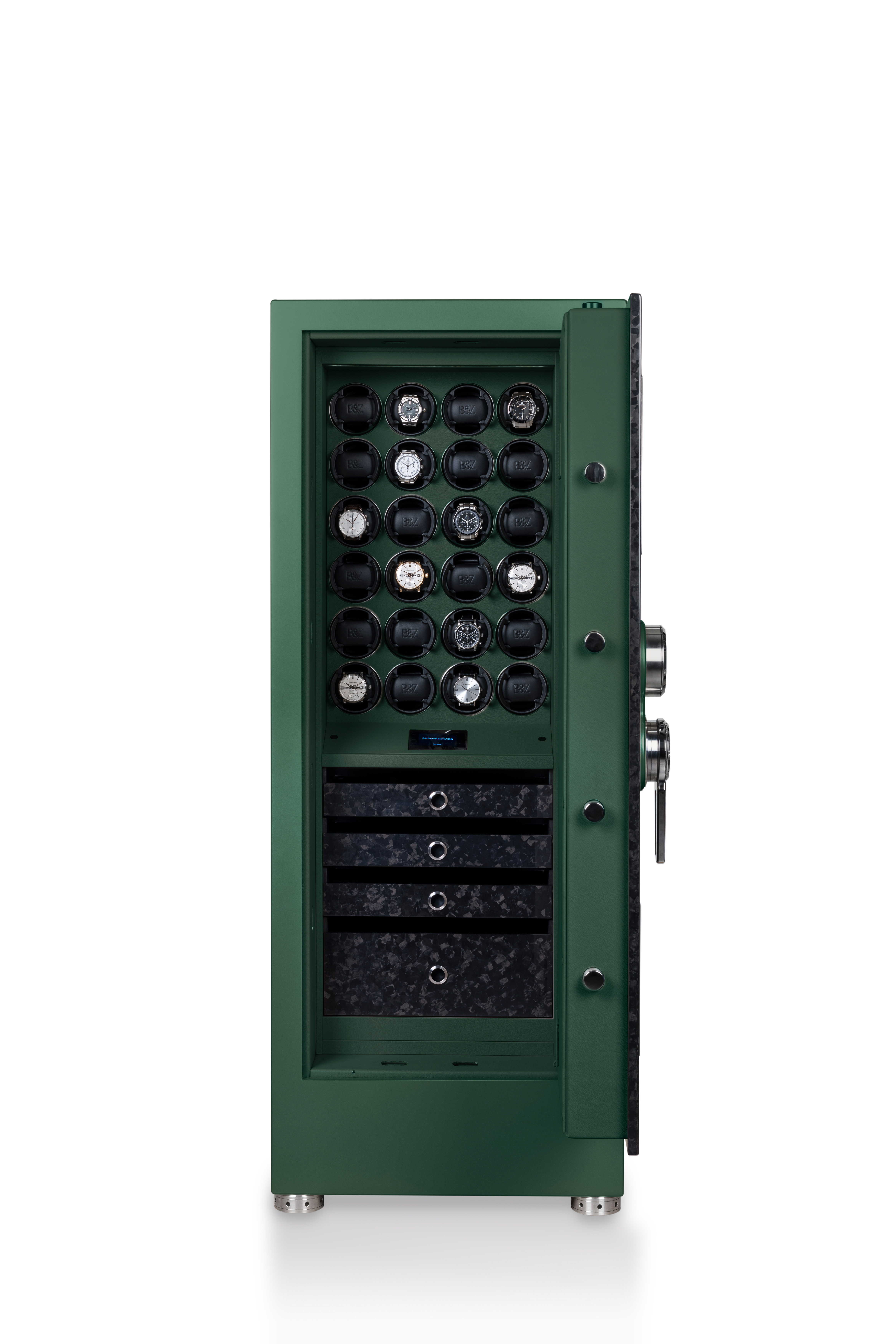 TURBO open front in Midnight Green and Forged Carbon — BUBEN&ZORWEG