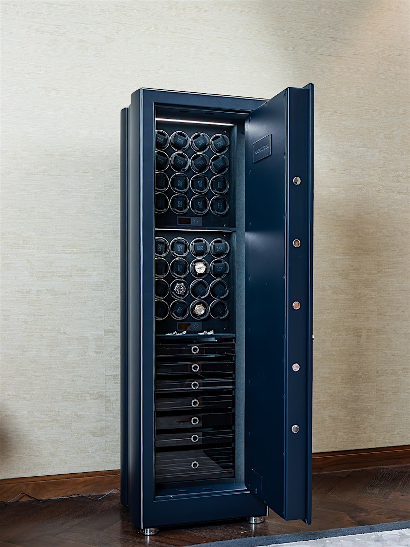 Open ORION Safe with Watch Winders and Drawers — BUBEN&ZORWEG