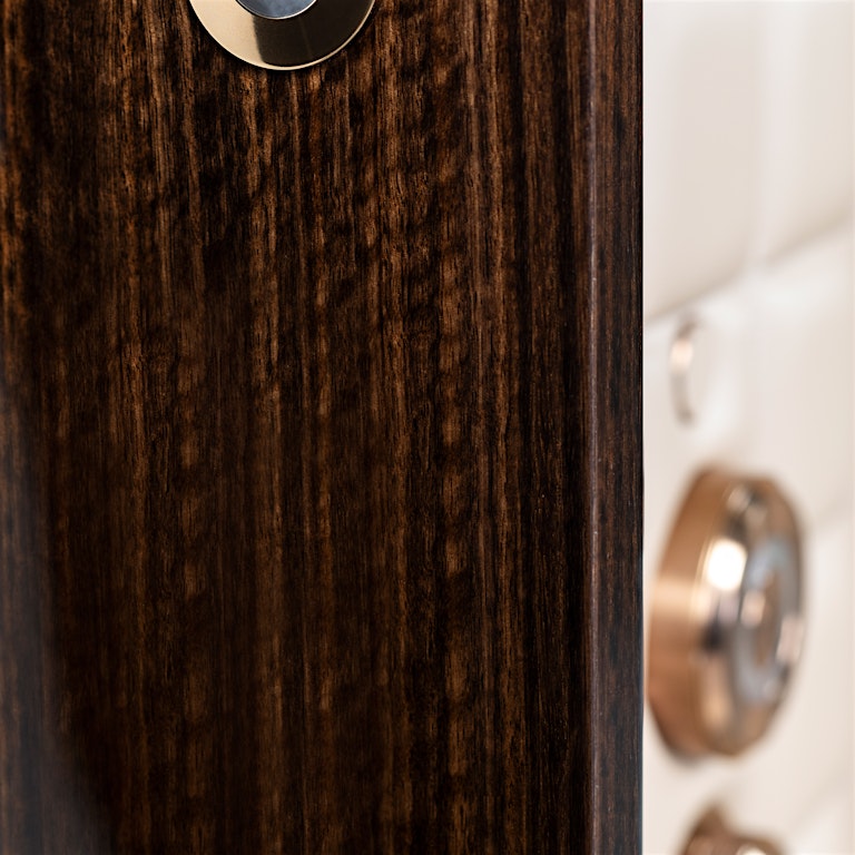 Detail of VISION Safe – Wood Finish and Safe Handle — BUBEN&ZORWEG