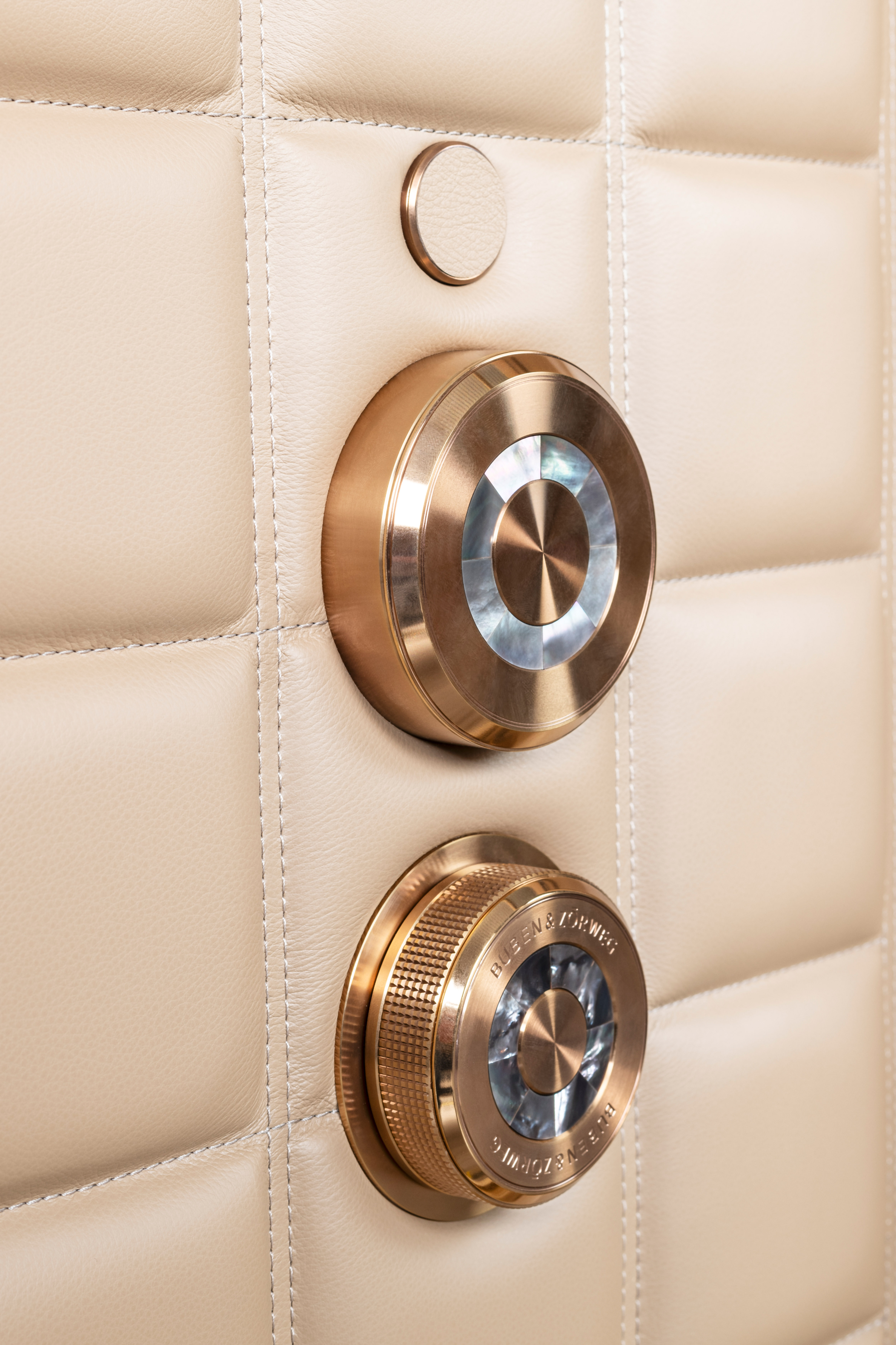 Close-up of VISION Safe Door with Rosé-Gold Handles — BUBEN&ZORWEG