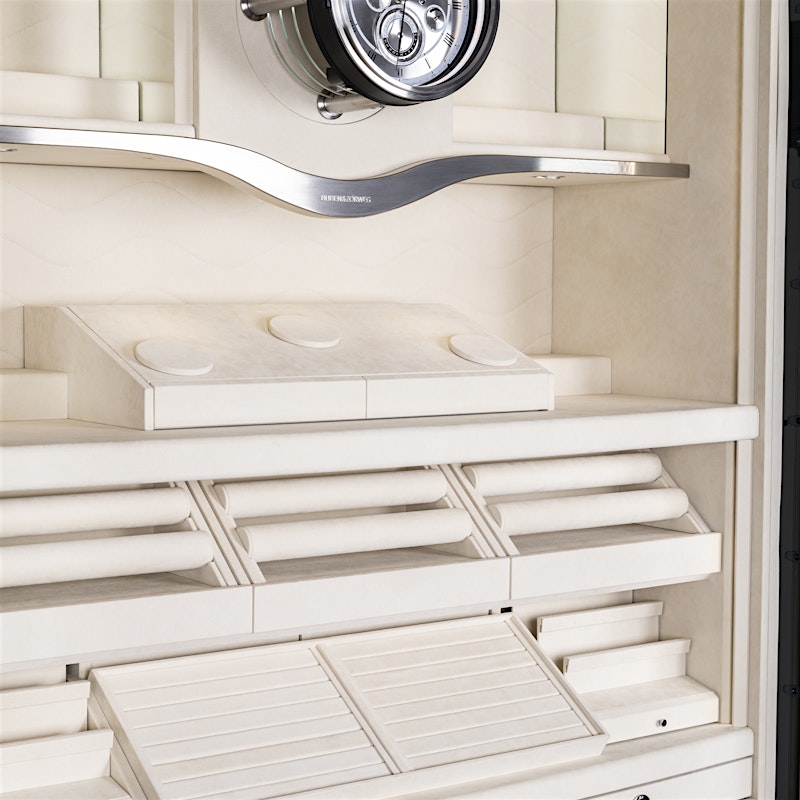 High-security safe interior angled view — BUBEN&ZORWEG