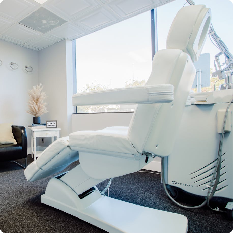 white patient chair
