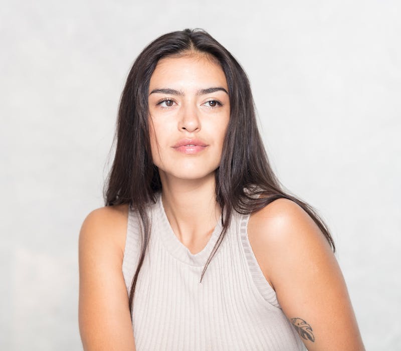 Woman with a tattoo on her arm
